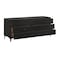 Armen Living Legend Black Glaze Ash Veneer 6 Drawer Dresser with Metal Legs LCLEDRBL - alternate 2